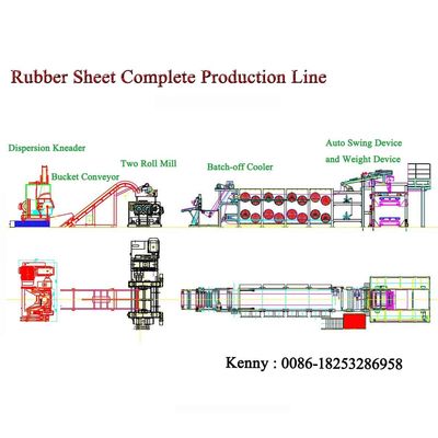 quality Rubber Sheet Complete Production Line / Rubber Plate Making Machinery factory